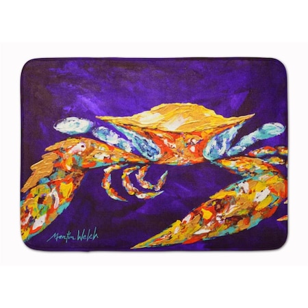 Carolines Treasures The Right Stuff Crab in Purple Machine Washable Memory Foam Mat MW1172RUG